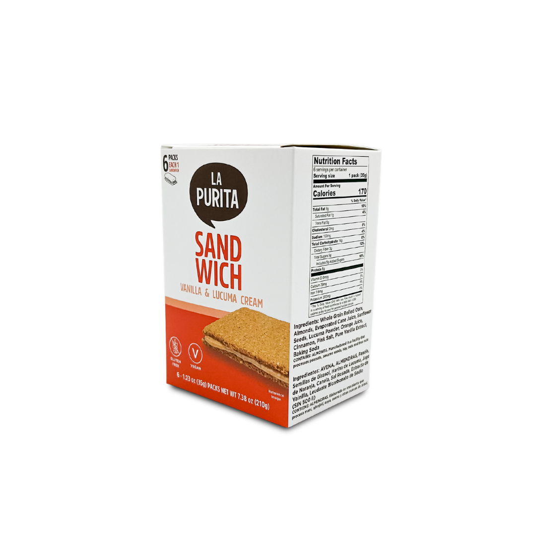 Sandwich Cookies- Nut Butter Filled With Vanilla, Lucuma Cream And Gluten-Free (6 PACK)
