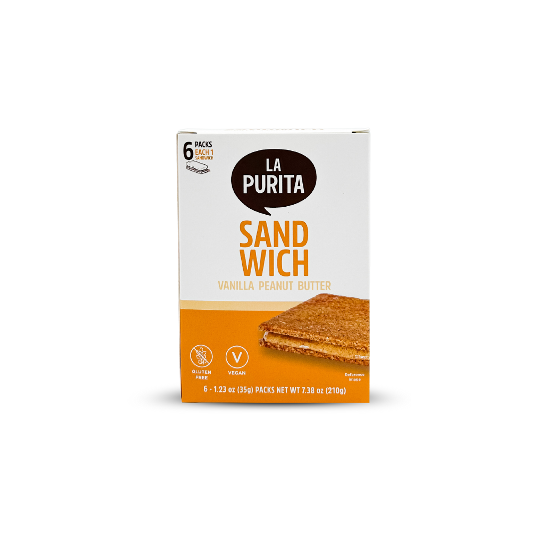 Sandwich Cookies- Vanilla Filled With Peanut Butter Stuffed, And Gluten Free (6 PACK)