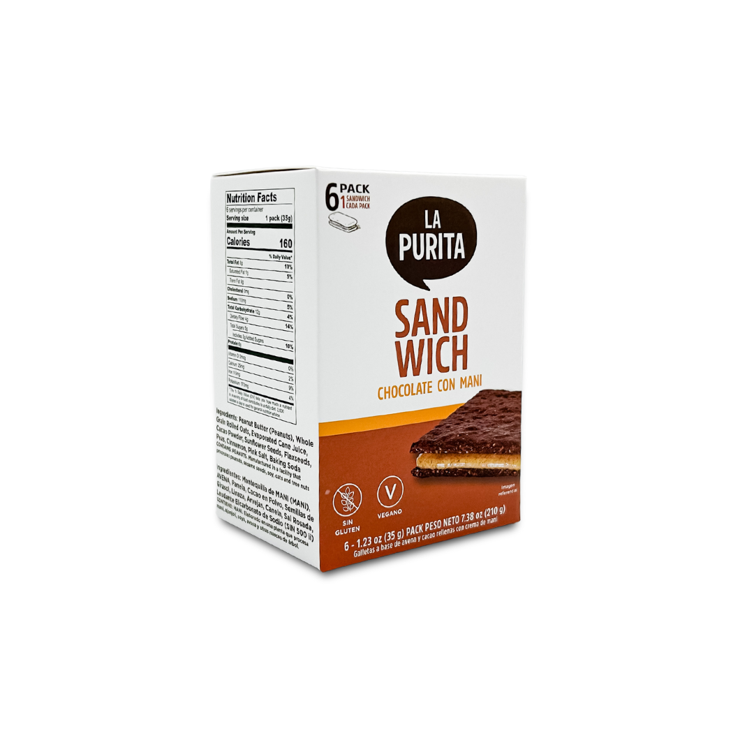 Sandwich Cookies- Oatmeal Peanut filled, Cocoa and Vanilla (6 PACK)