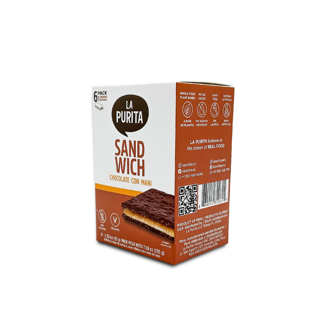 Sandwich Cookies- Oatmeal Peanut filled, Cocoa and Vanilla (6 PACK)