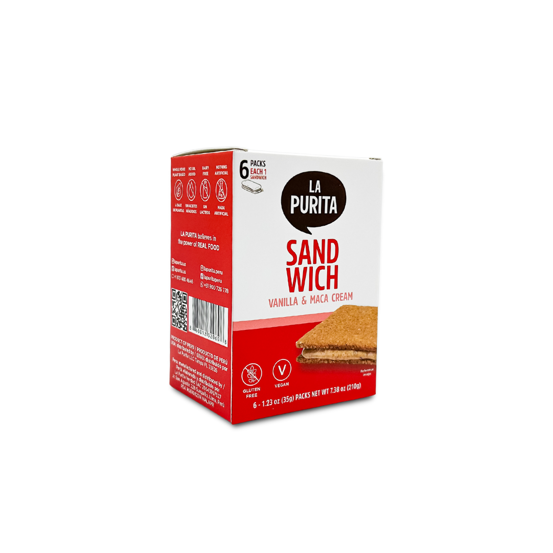 Sandwich Cookies- Nut Butter filled With Vanilla, Maca Cream, And Gluten-Free (6 PACK)